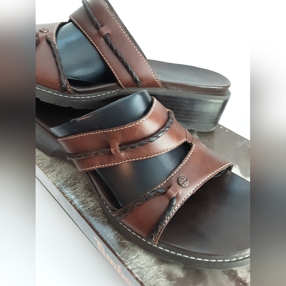 VINTAGE Timberland "Dinner 4 Two" leather slide, Size 9.5 w/OG box, tag - Picture 3 of 13